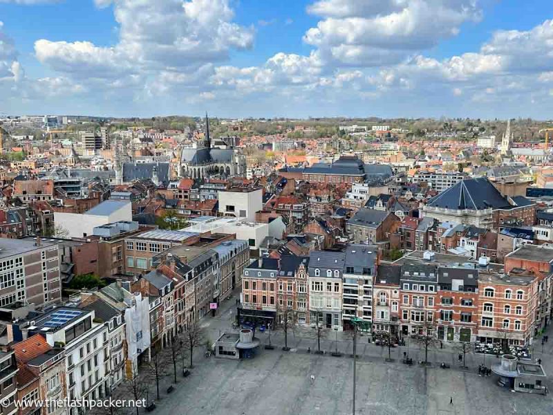 aerial view of the city of leuven in belgium