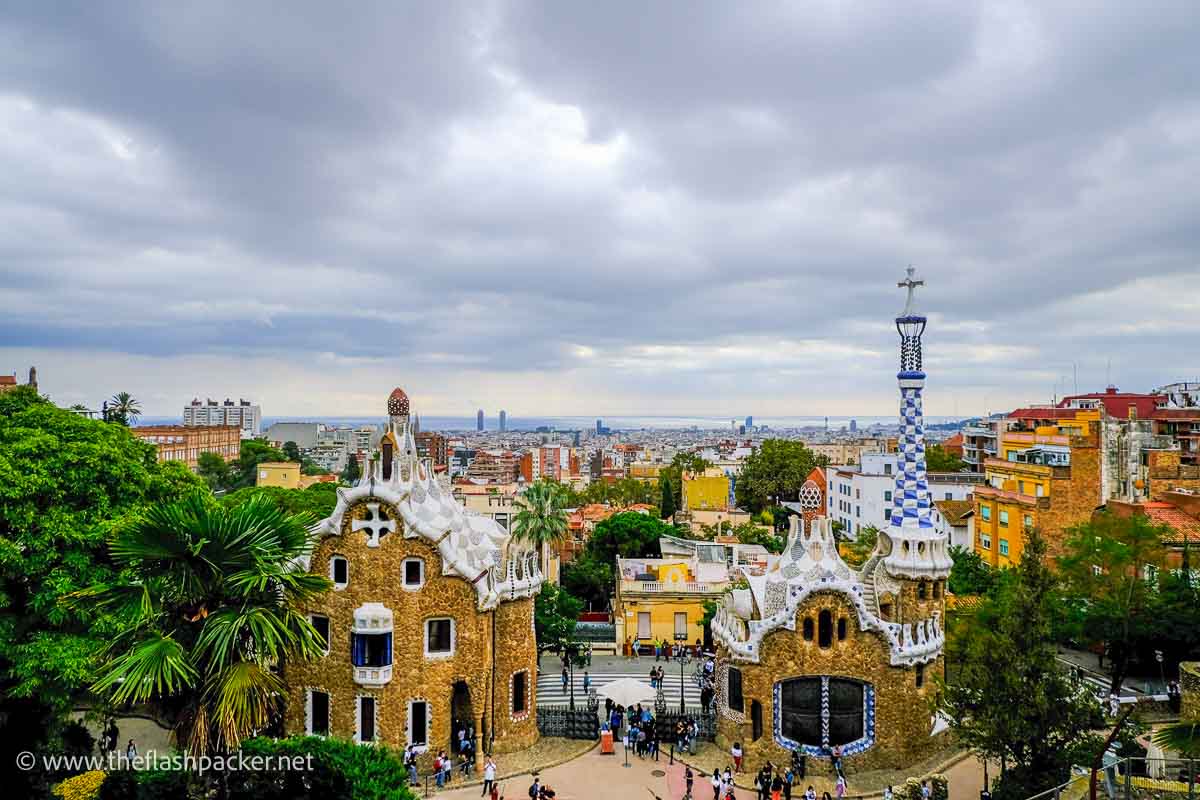 Is the Go City® Barcelona Pass Worth it? An Honest Review (2025) 1 view of barcelona with fantastic gaudi buildings in foreground