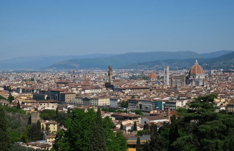 panoramic view of florence italy