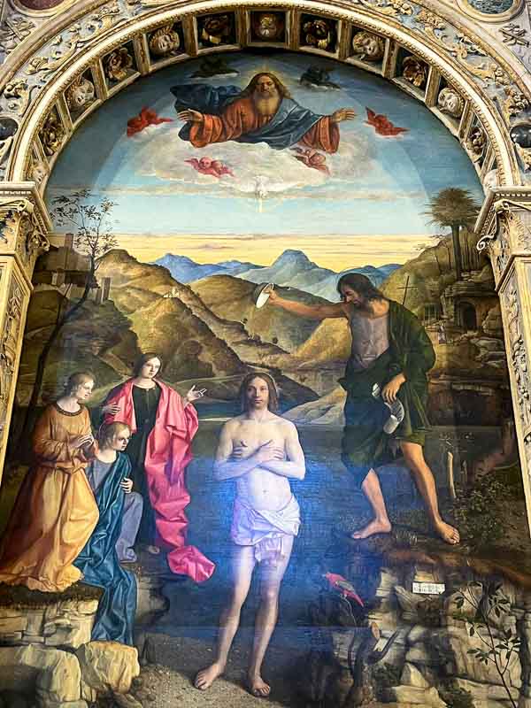 painting of the baptism of christ by bellini