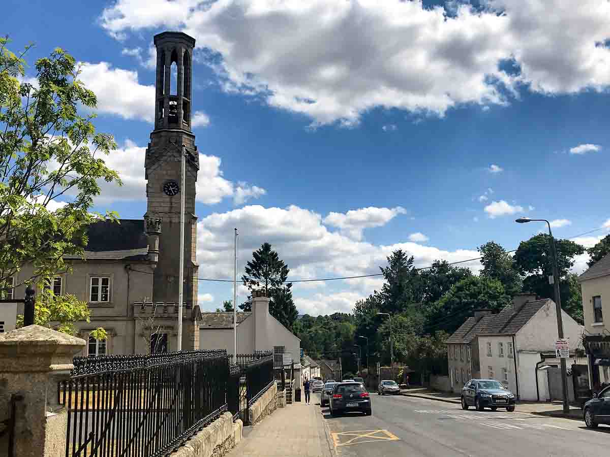 Borris, Co. Carlow: The Best Little Town in Ireland 1 main street in borris carlow with church with tall bell tower and clock