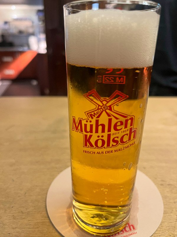 glass of beer in cologne germany