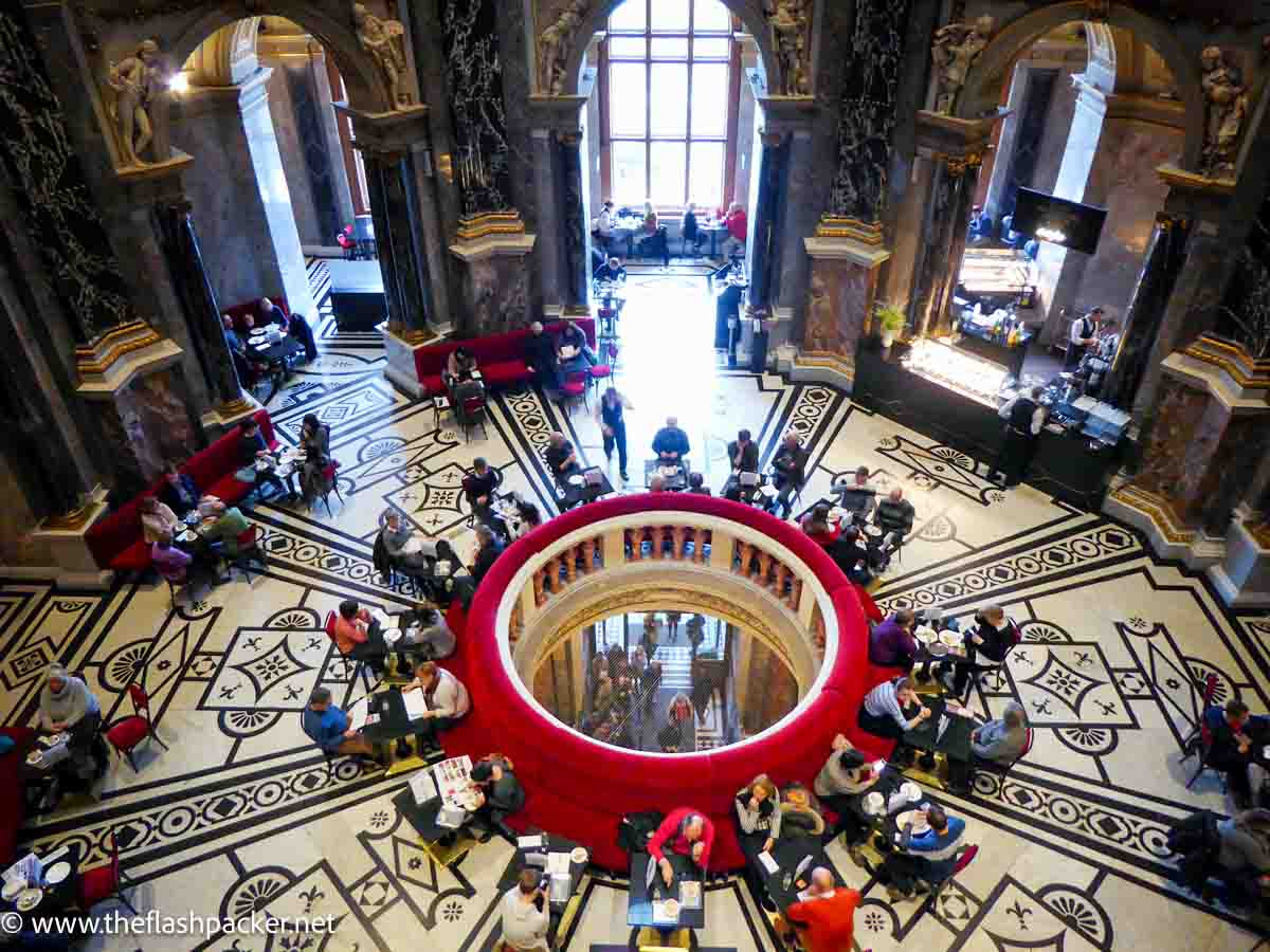 people sitting in cafe of kunsthistorisches-museum--vienna