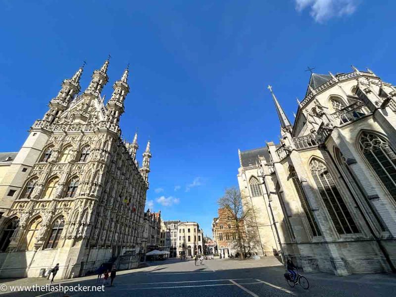 magnificent white and grey stone buildings in a large plaza