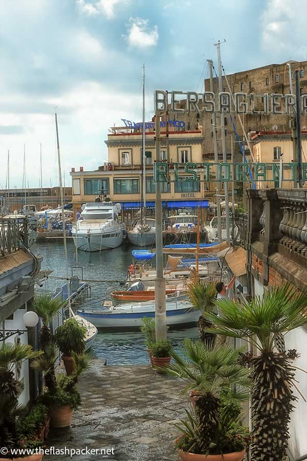 boats in a marina in naples italy