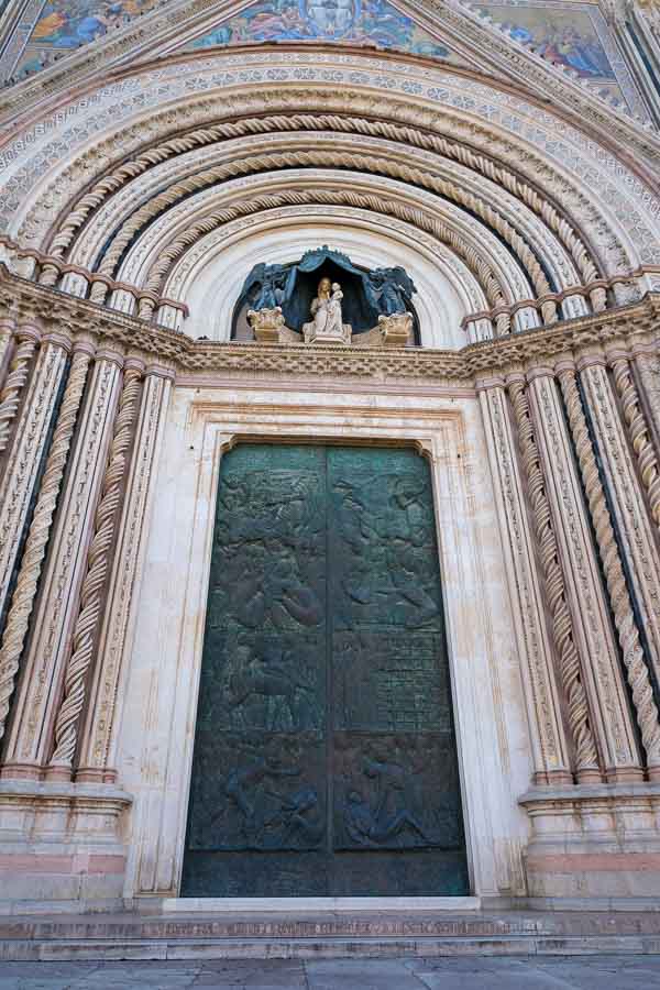 carved bronze doors of orvieto cathedral