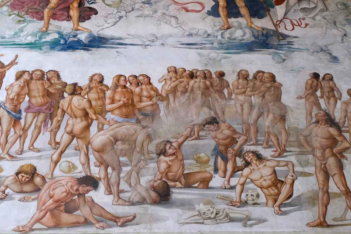 fresco showing the resurrection of the dead
