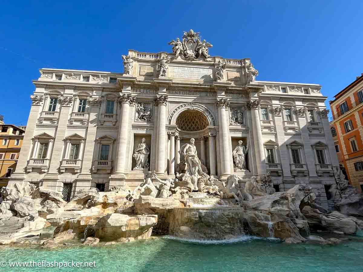 majestic baroque fountain of trevi in rome italy