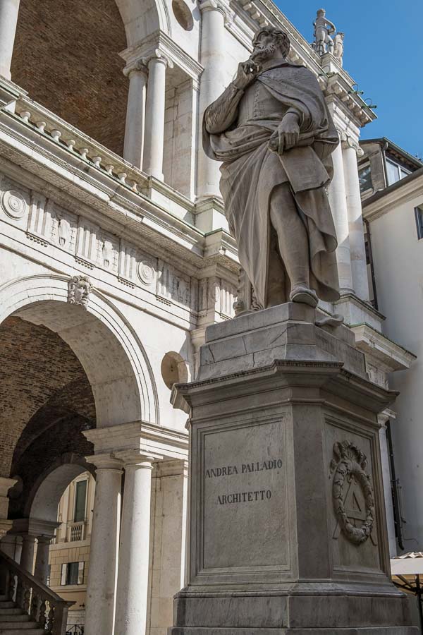 marble statue of andrea palladio on a plinth